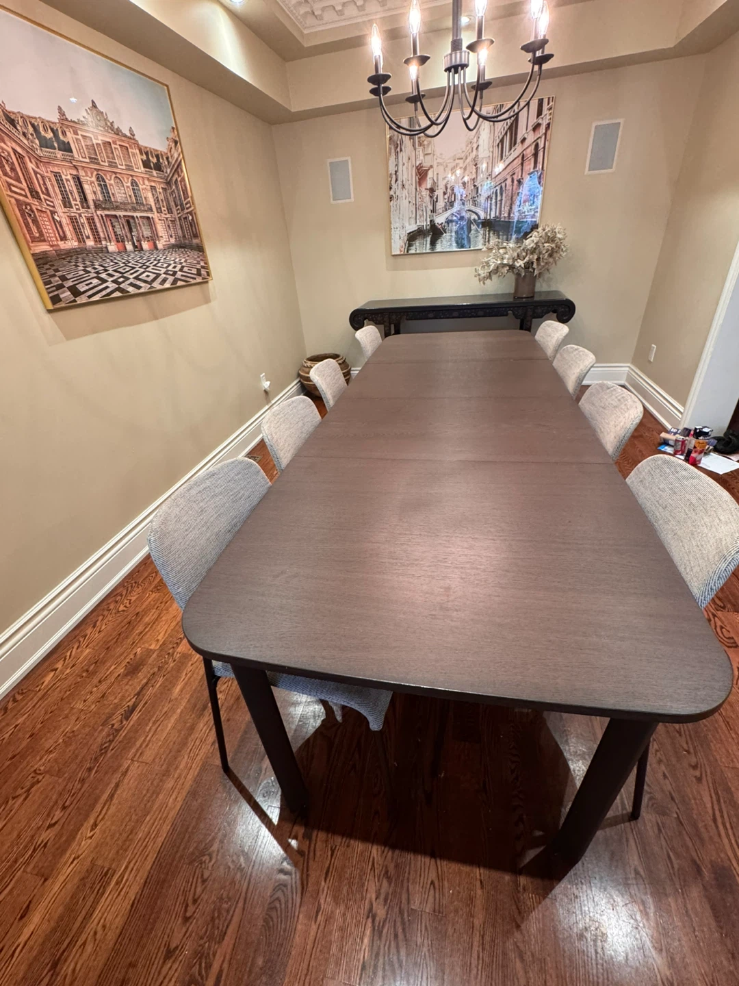 Large Dark Wood Dining Table