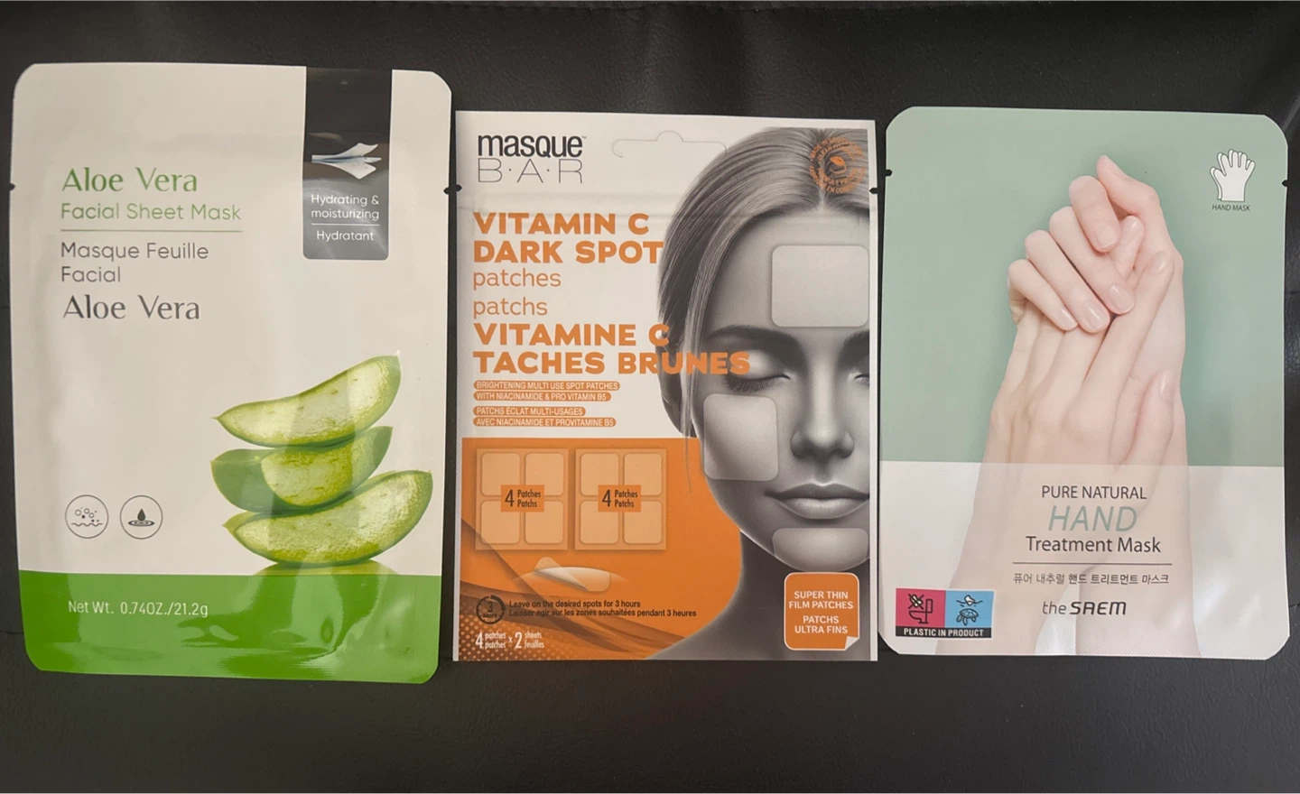 Facial masks and hand treatment mask