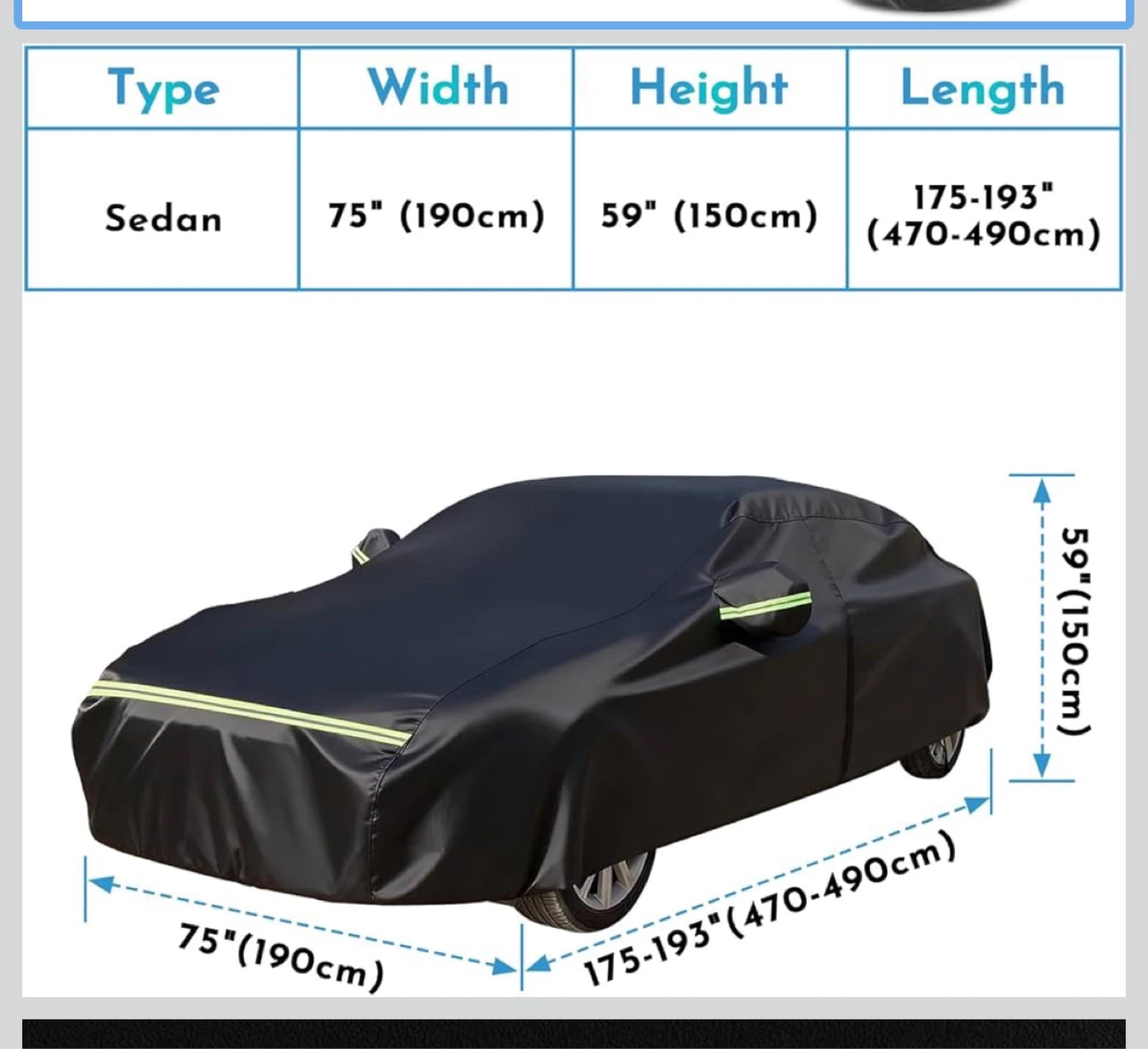Sedan Car Cover - Waterproof, All Weather Protection