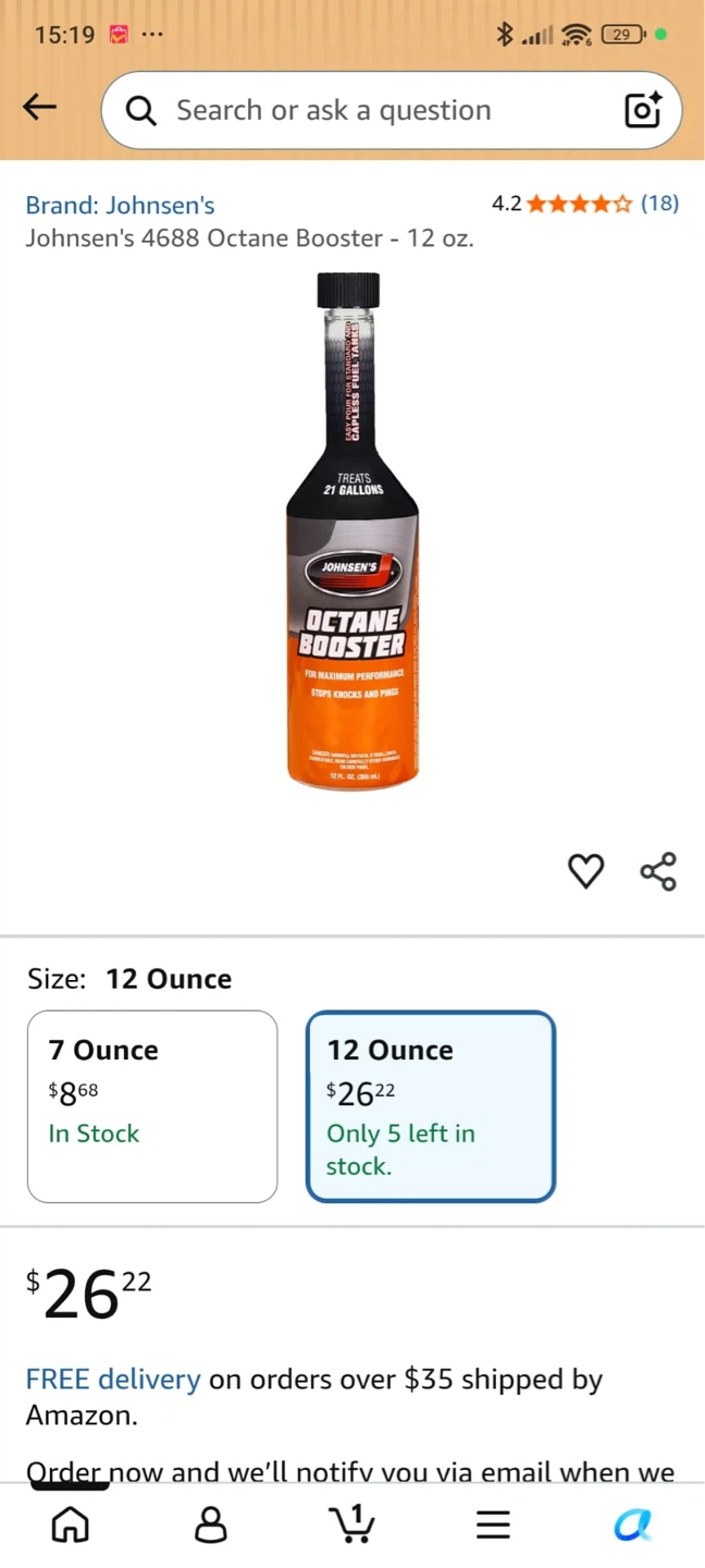 Johnsen's 4688 Octane Booster - 12 oz 🏎️ - photo 3