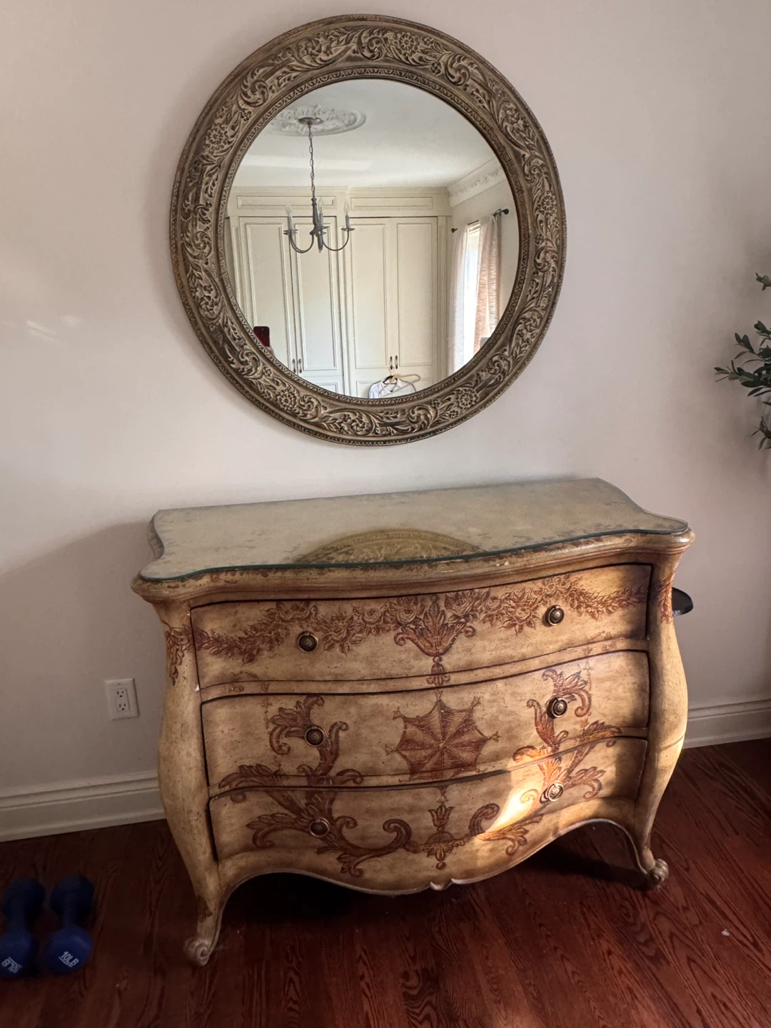 Vintage Ornate Dresser with Mirror