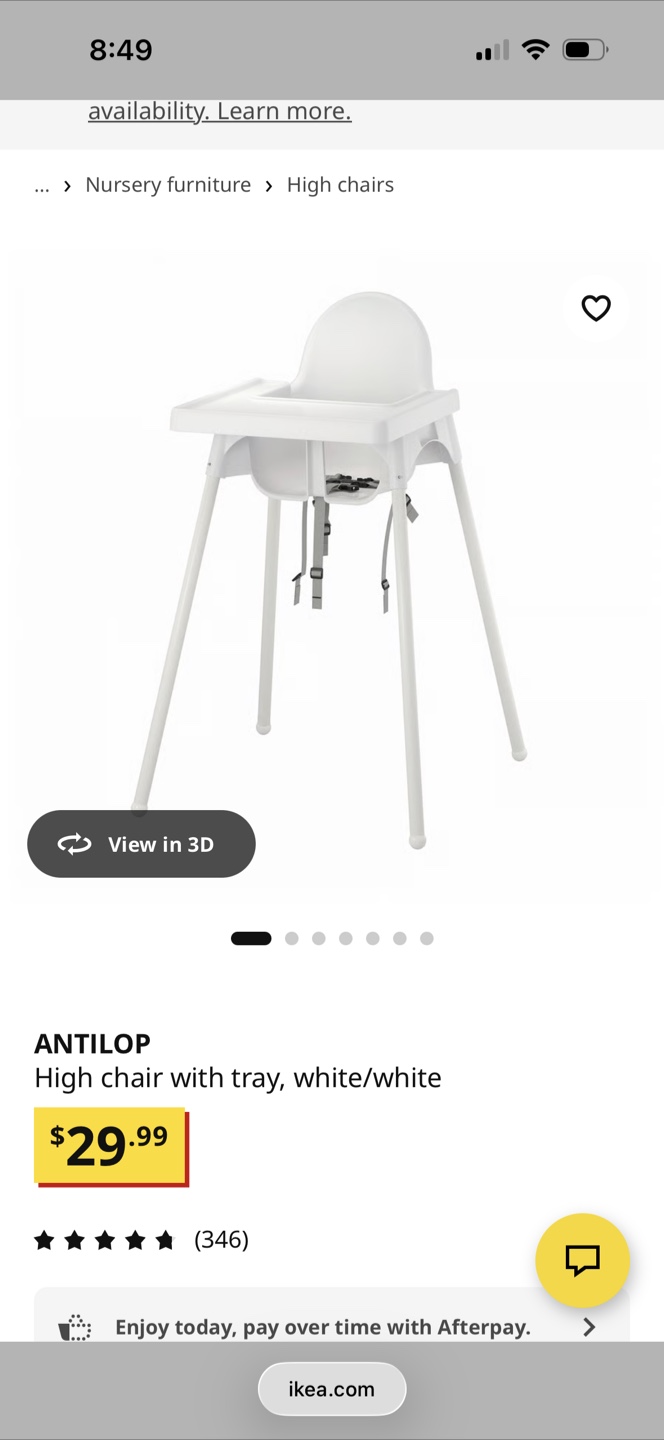 Ikea ANTILOP High Chair - White - photo 5