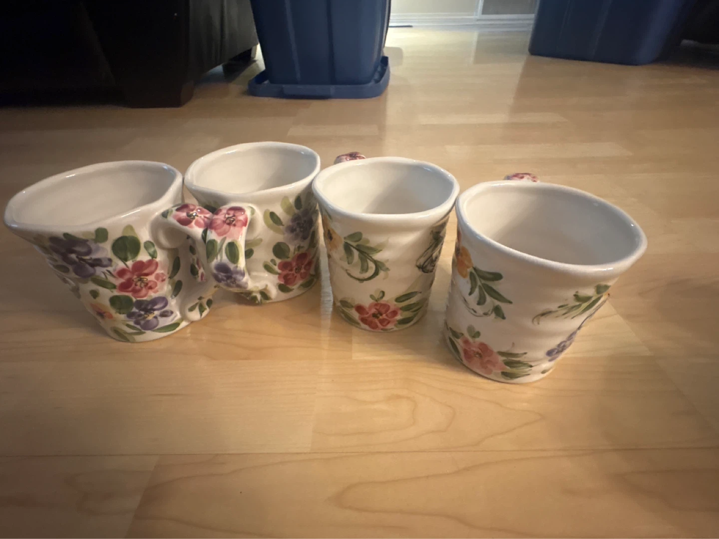 Set of 4 Ceramic Mugs - Floral Design - photo 2