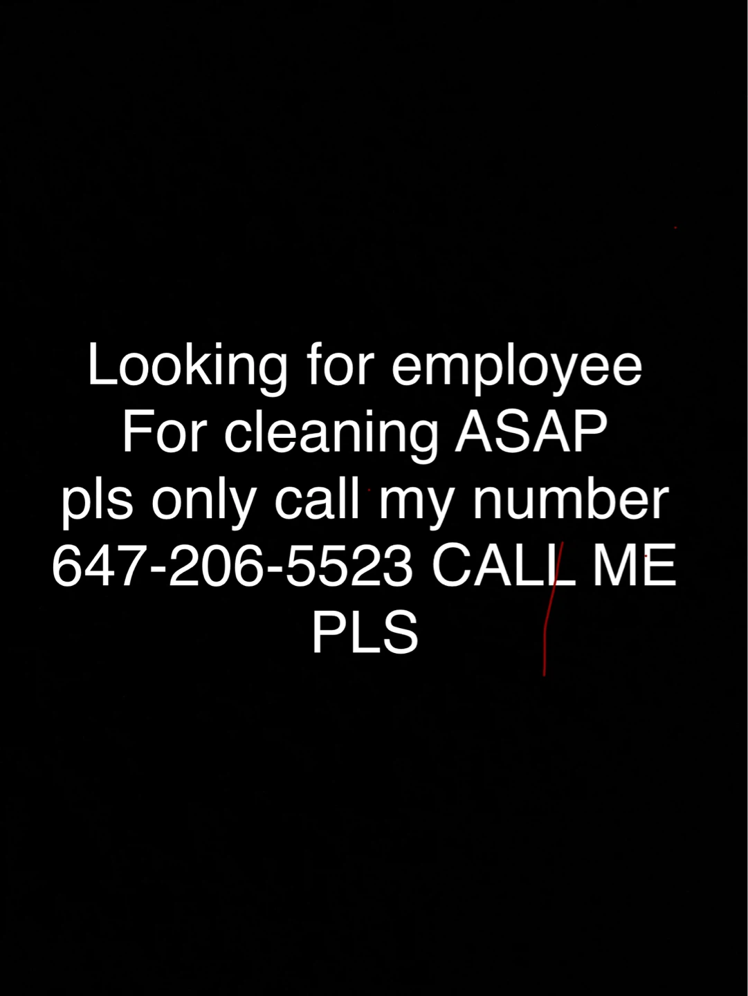 Looking for cleaning employee