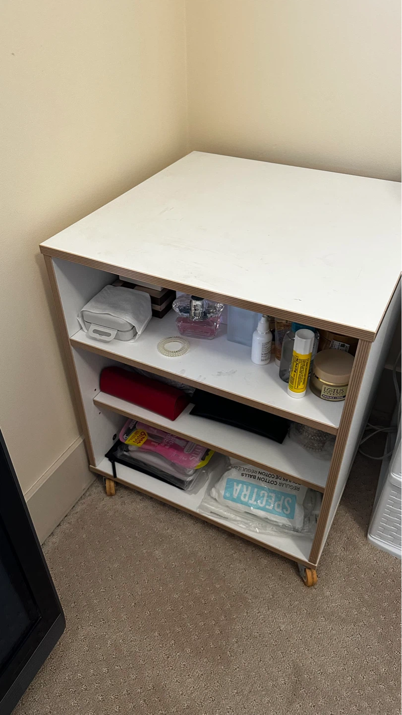 White 3-Shelf Storage Unit