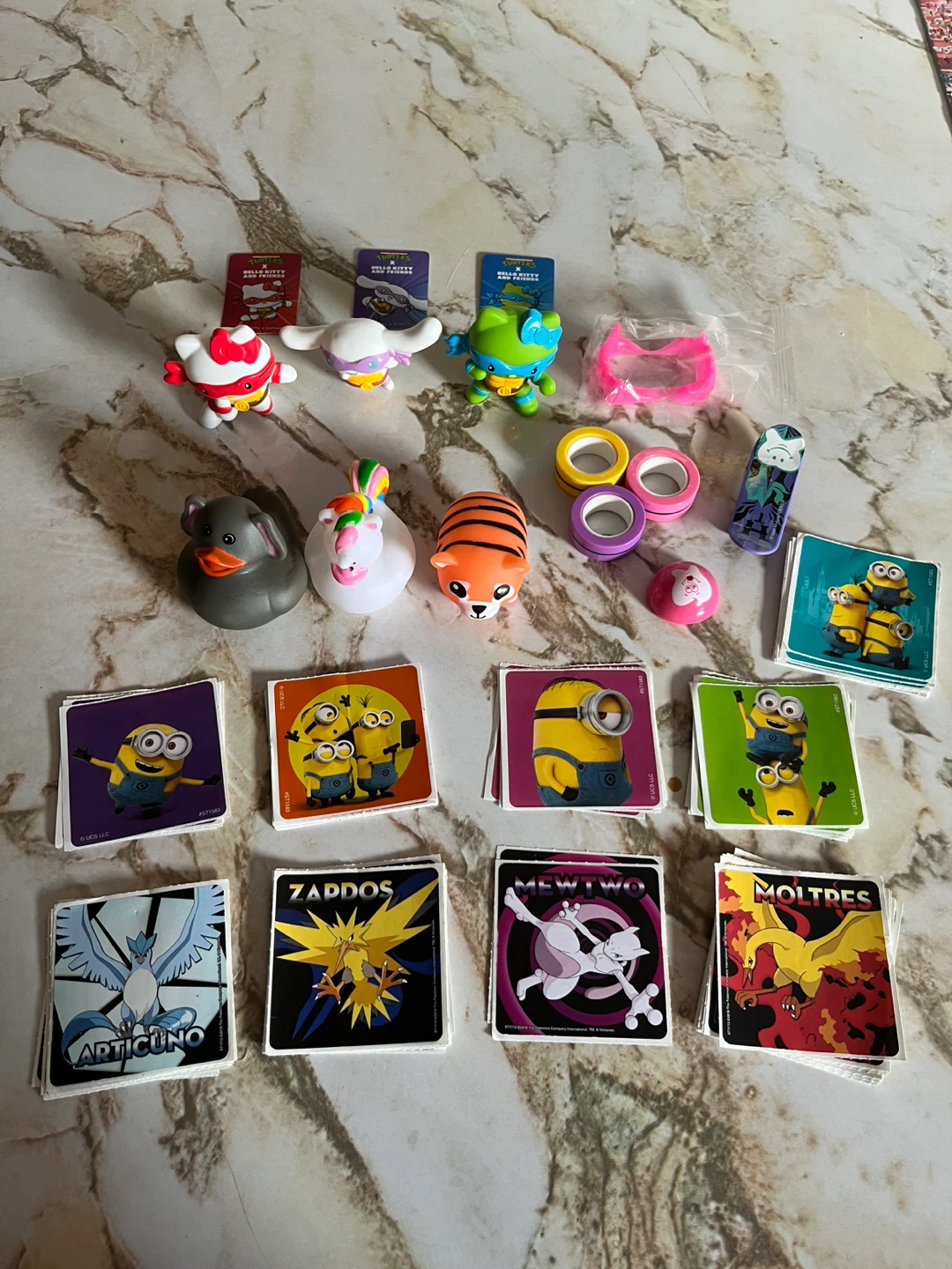 Assorted Mini Figurines, Stickers