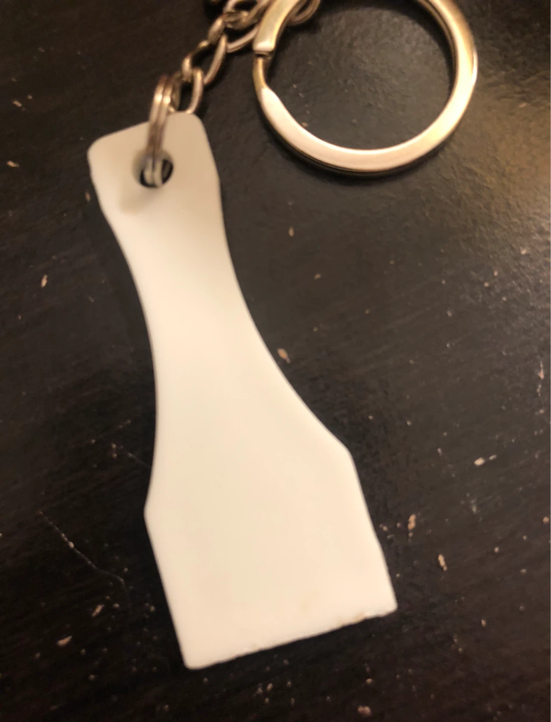 White Small Spatula Keychain