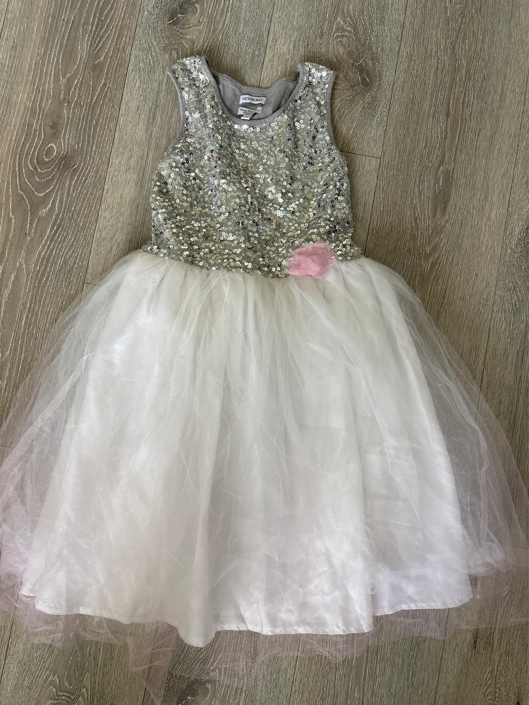NEWBERRY Girls Sequin Tulle Dress Size 14