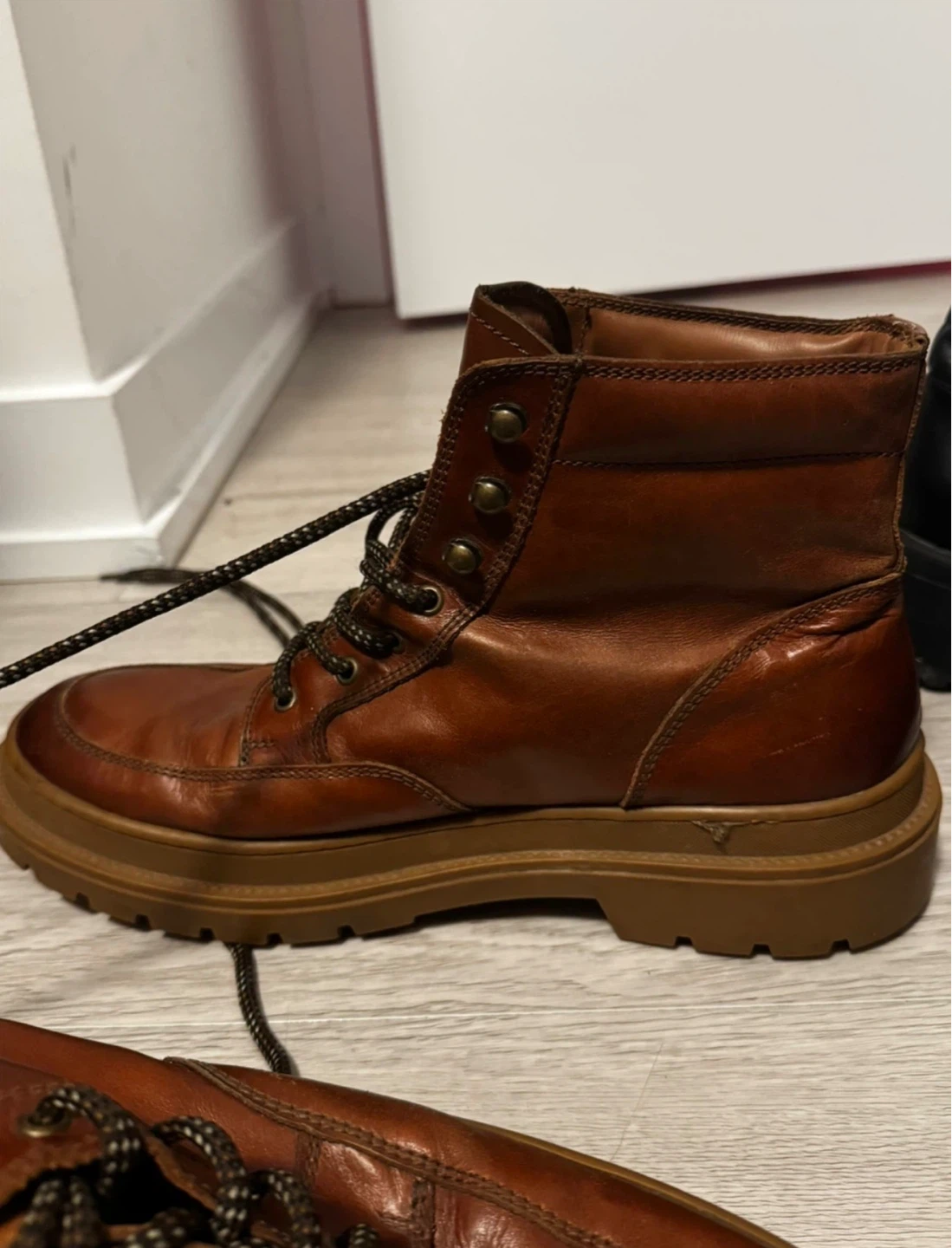 ALDO Brown Leather Lace-Up Boots - photo 2