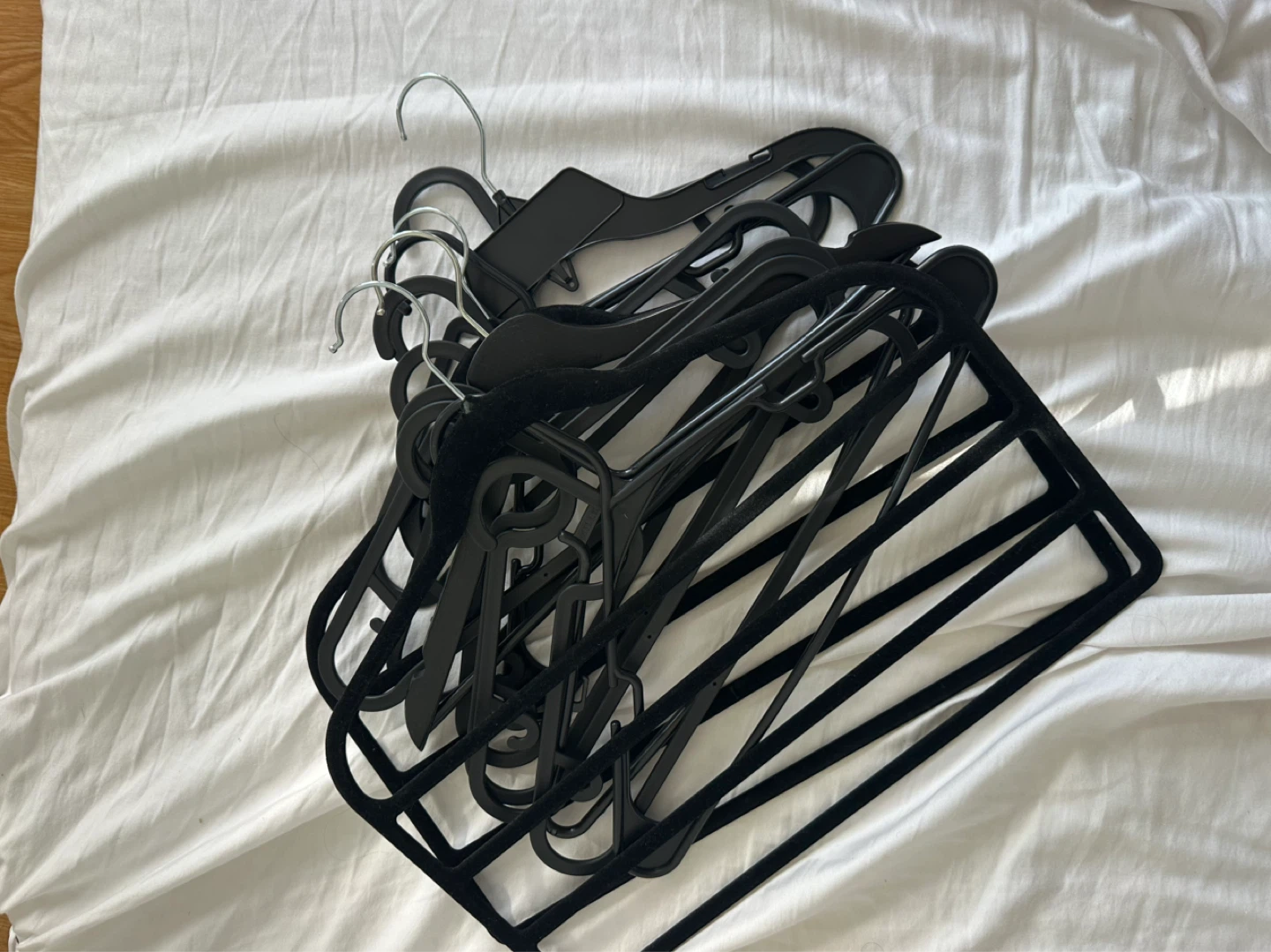 Set of Black Velvet Hangers