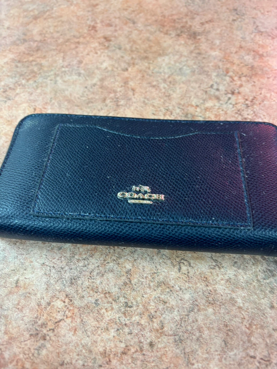 Coach Leather Zip Around Wallet
