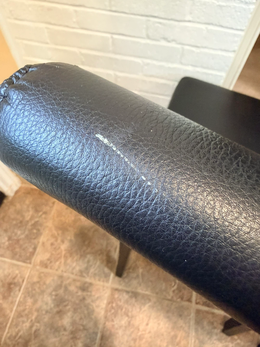 Set of 2 Black Faux Leather Dining Chairs - photo 3