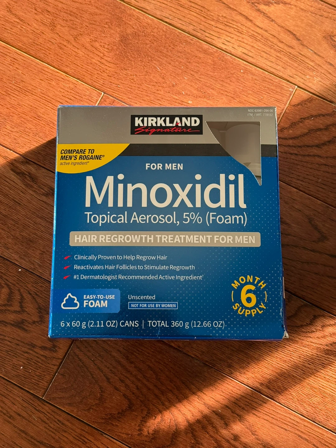 Kirkland Minoxidil 5% Foam Hair Regrowth Treatment for Men