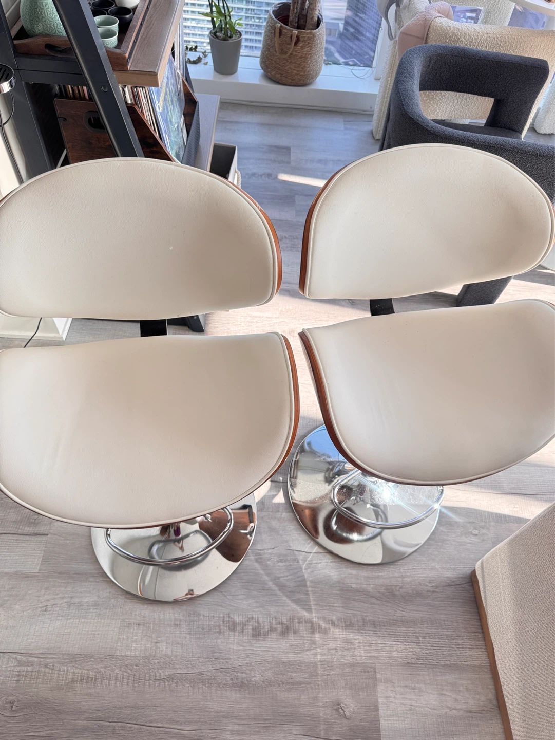 Adjustable Swivel Bar Stools - Set of 4
