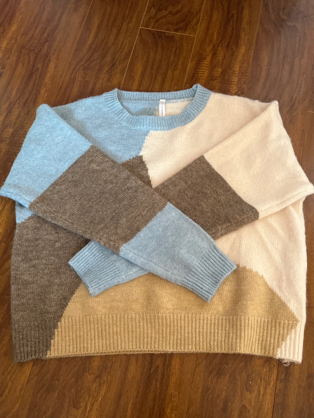 Oatmeal Beige Oversized Crewneck Sweatshirt - Size XS/S⁠