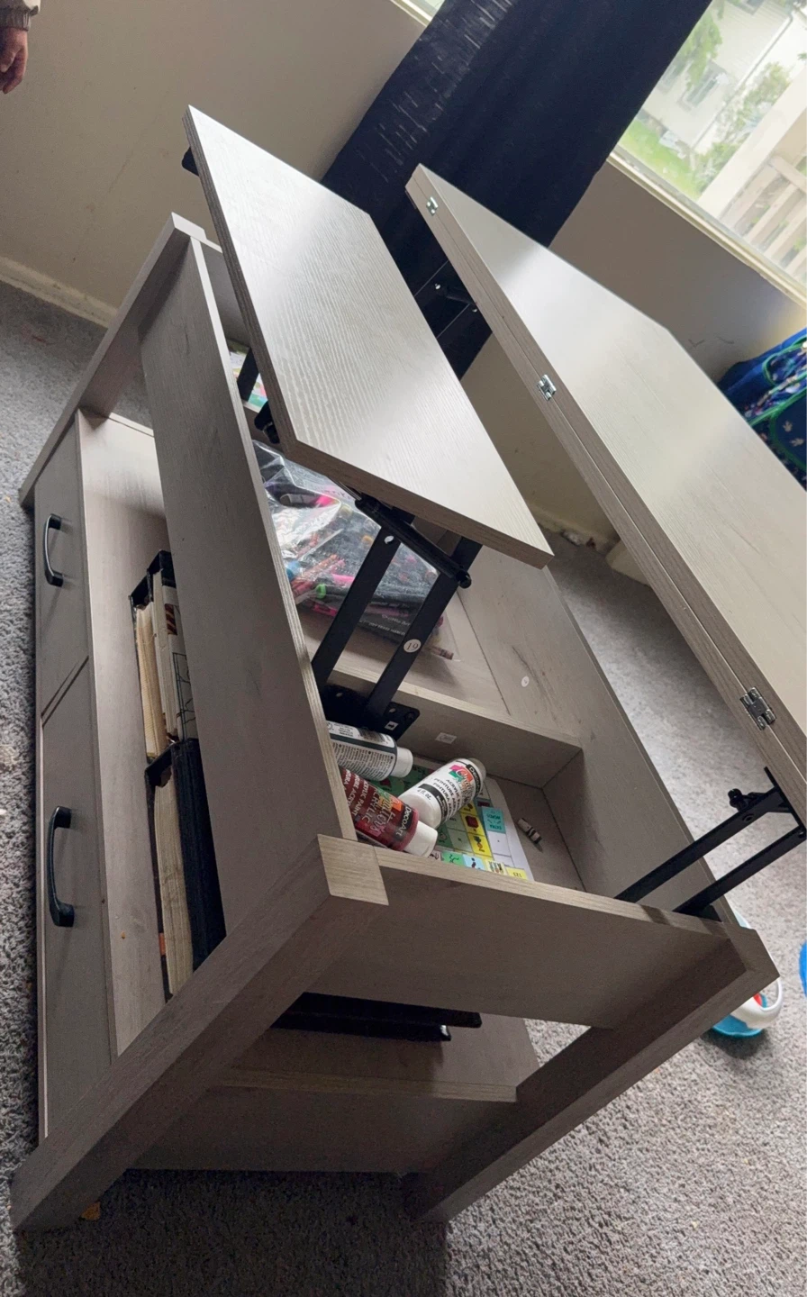 Lift Top Coffee Table with Storage - photo 2