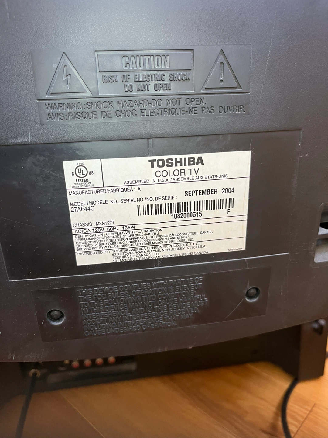 Toshiba Color TV - photo 5