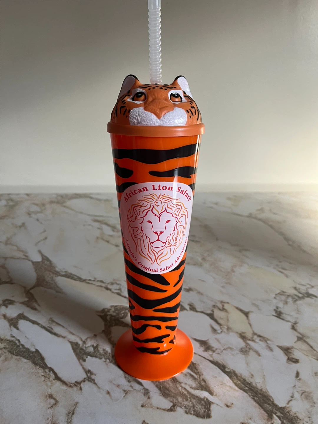 African Lion Safari Tiger Tumbler with Straw