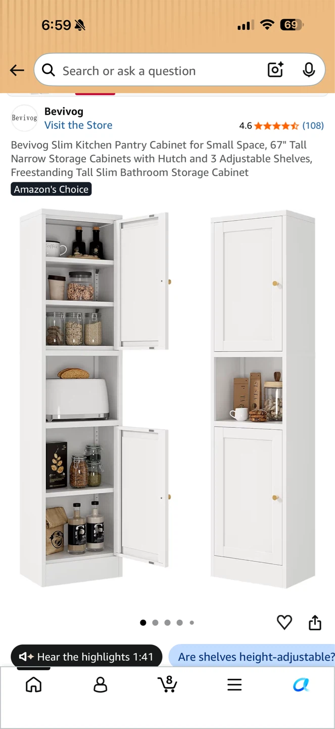 Bevivog Slim Storage Cabinet - photo 4