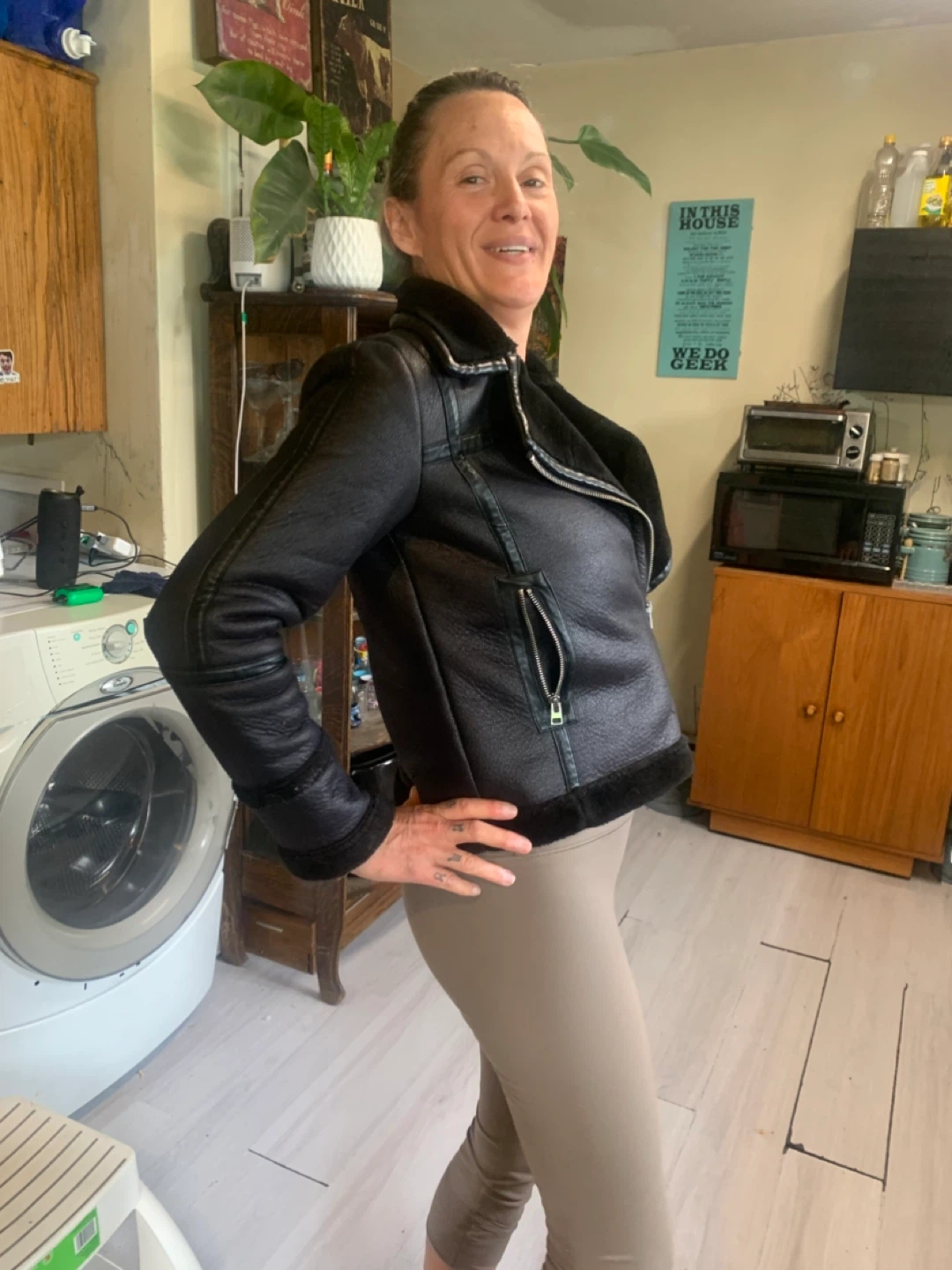 Petites Miss Selfridge Black Faux Leather Aviator Jacket - photo 3