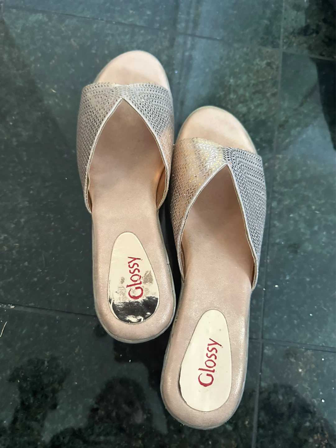 Glossy Women's Slides