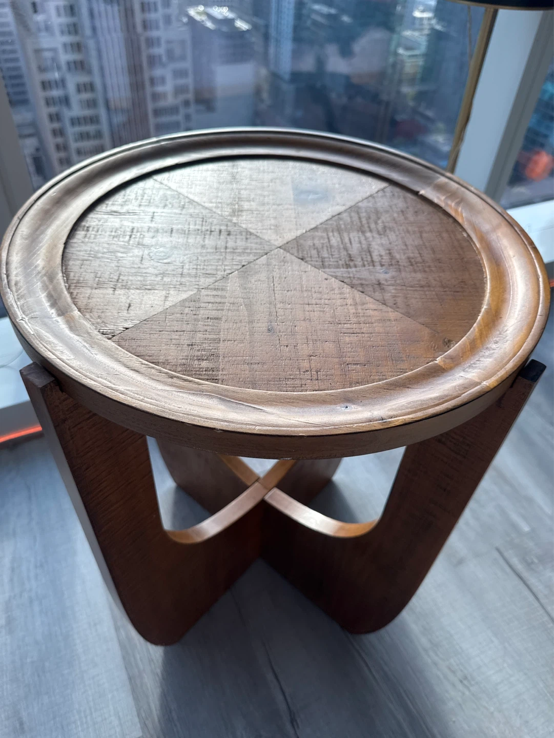 Round Wooden Accent Table - photo 4