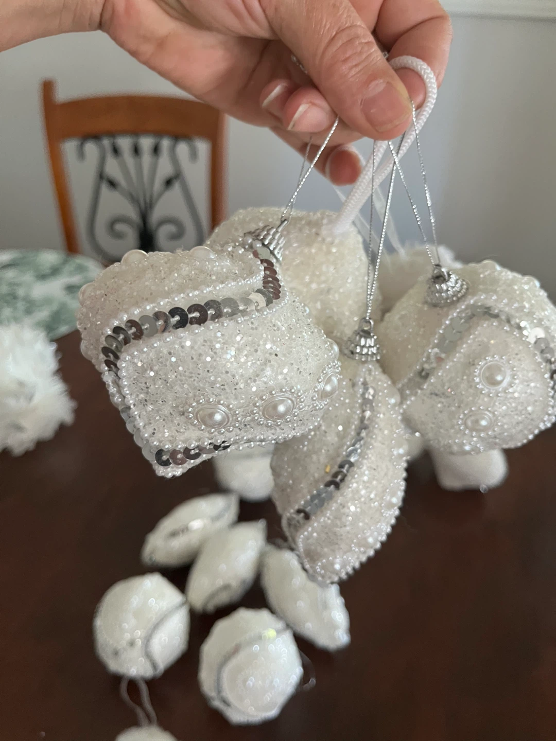 White Assorted Christmas Ornaments - photo 3