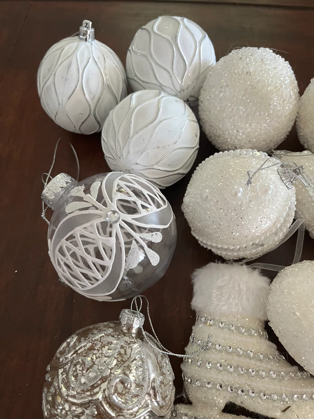 White Assorted Christmas Ornaments - photo 2