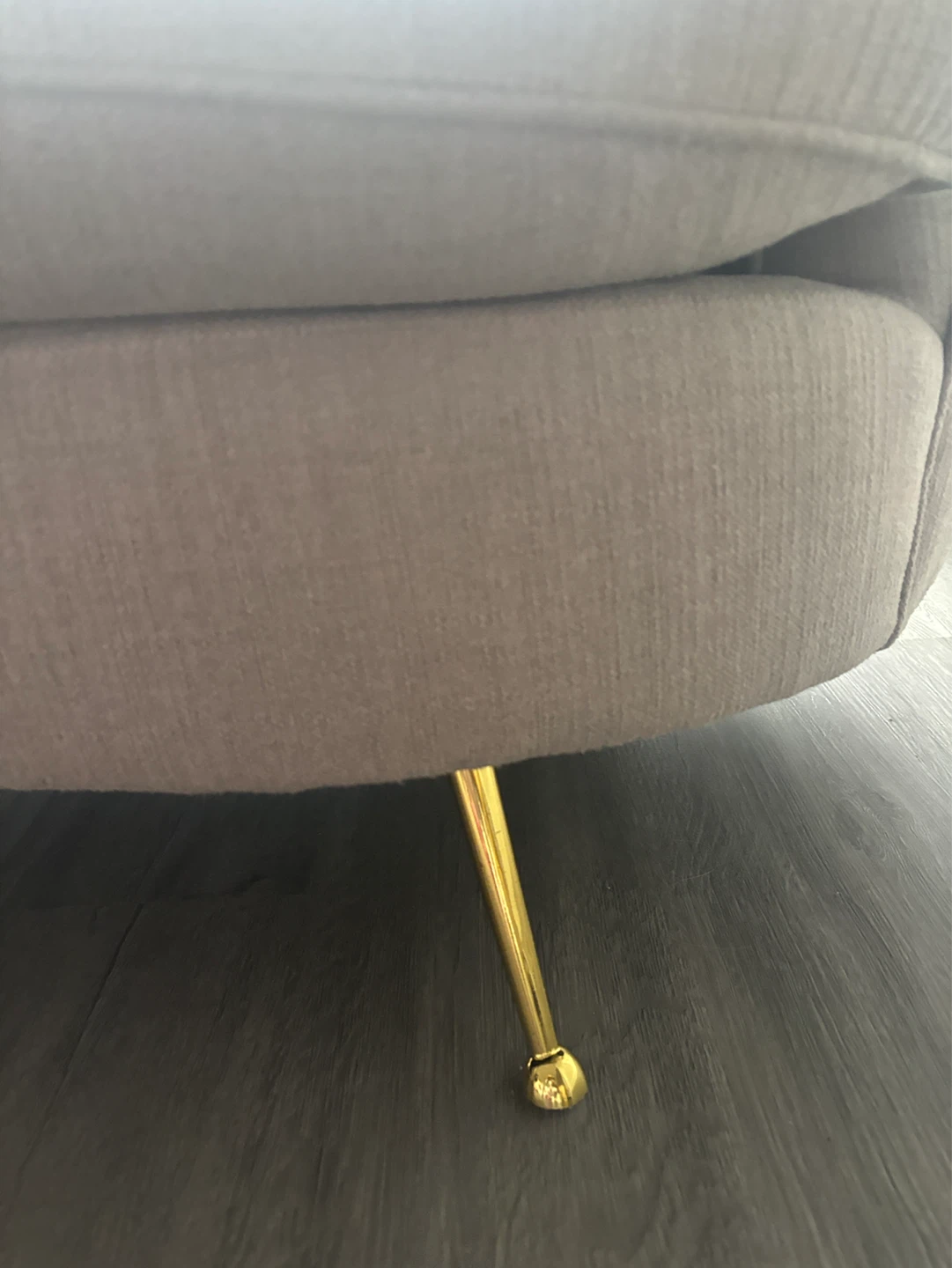 Curved Sofa with Gold Legs - photo 5