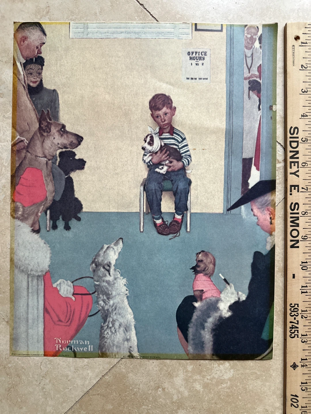 Norman Rockwell "At The Vets" Print
