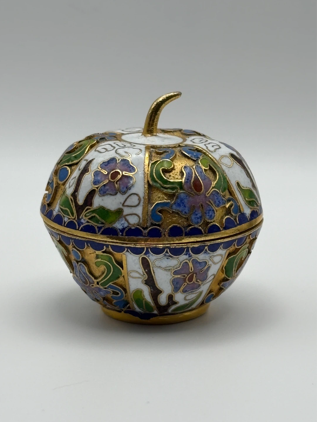 Vintage Cloisonné Trinket Boxes and Teapot Set - photo 4