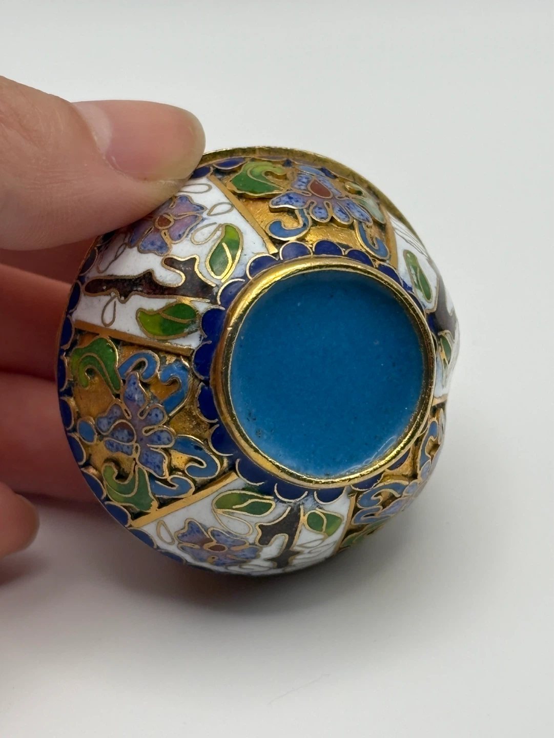 Vintage Cloisonné Trinket Boxes and Teapot Set - photo 5