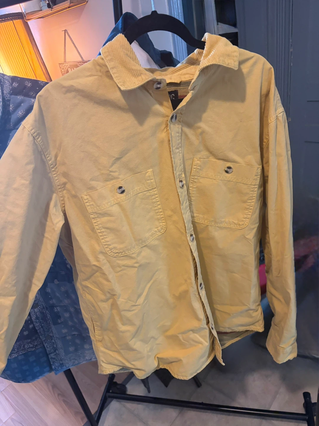 BDG Yellow Corduroy Collar Shirt