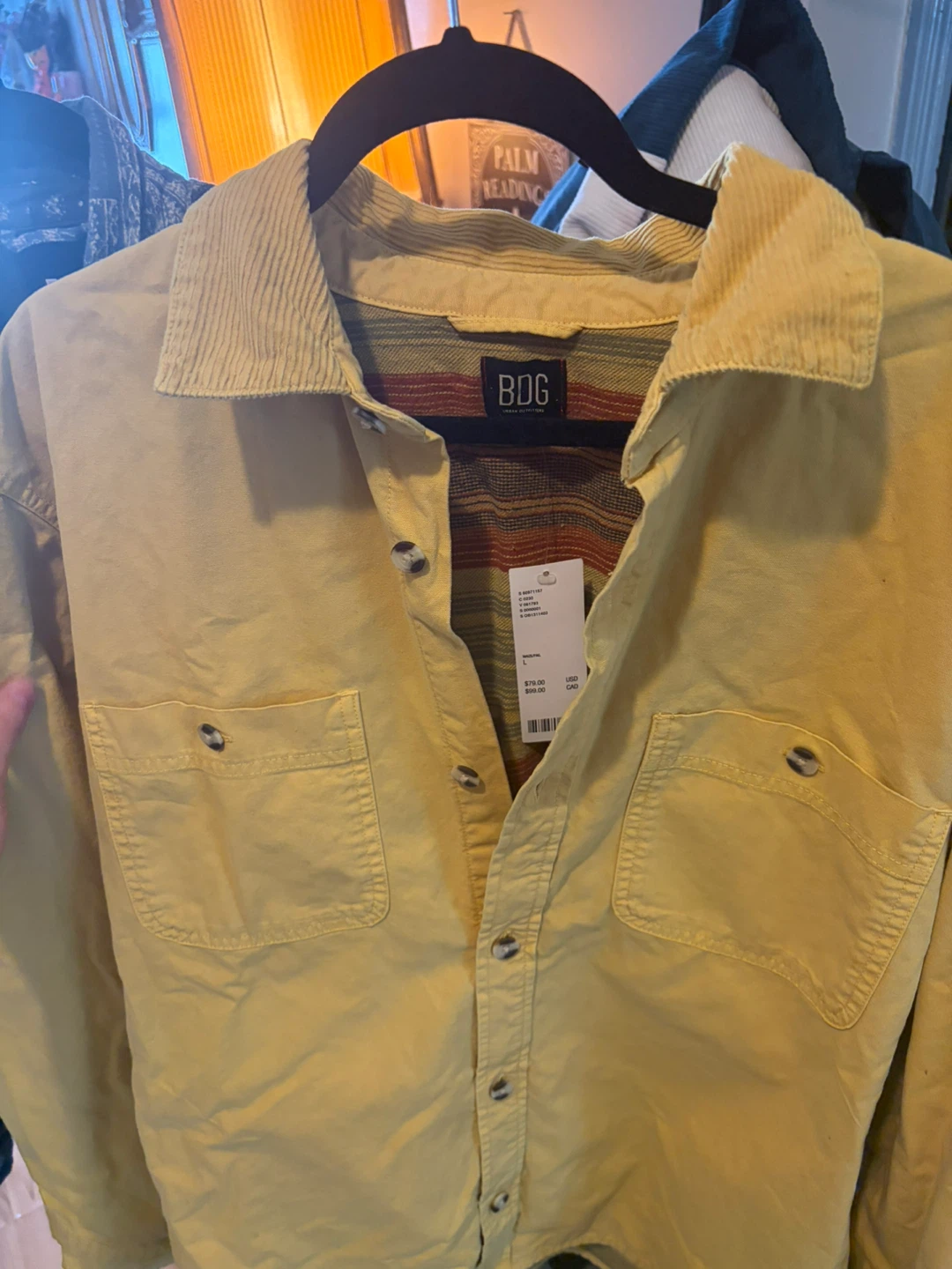 BDG Yellow Corduroy Collar Shirt - photo 2