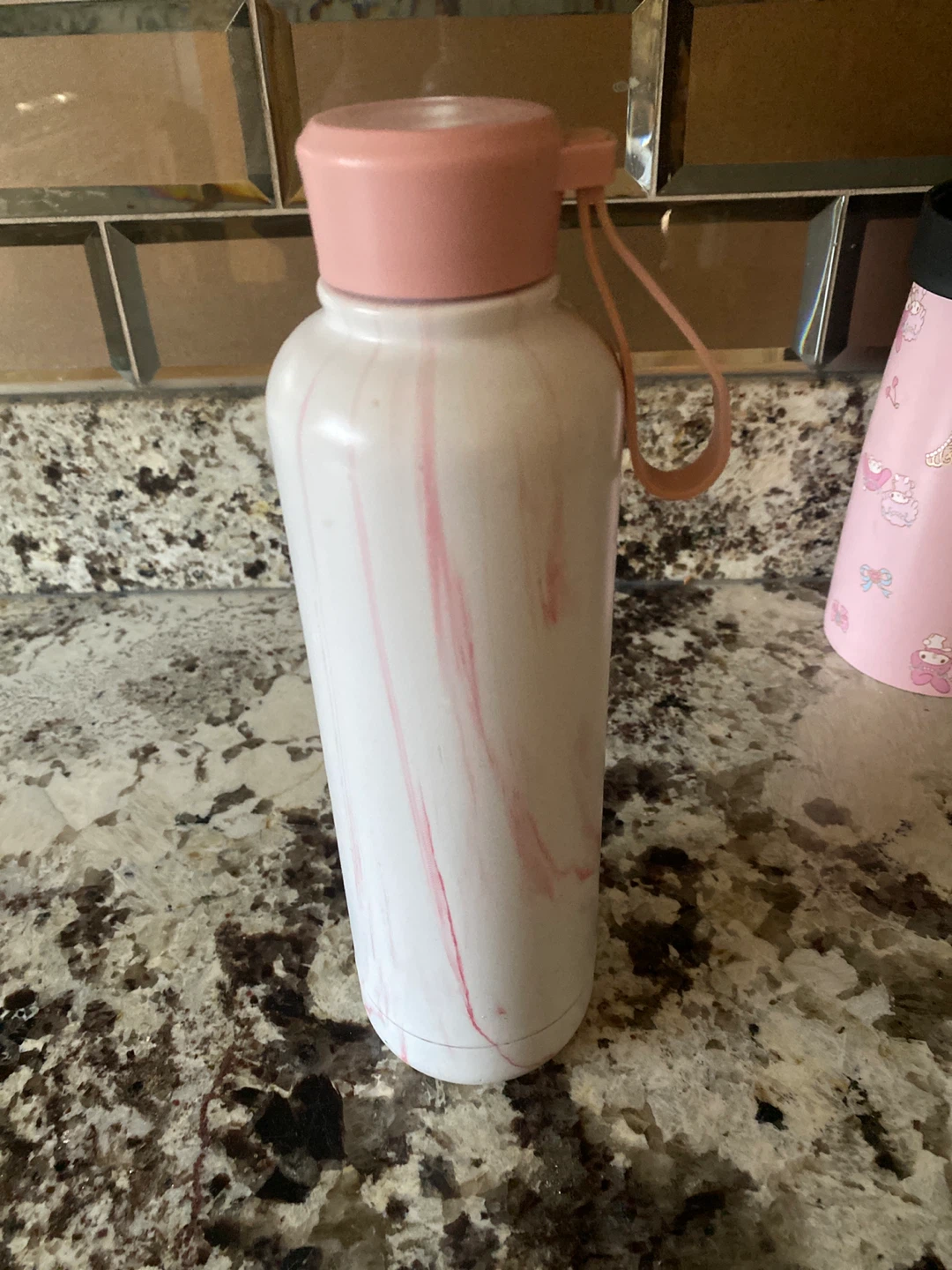 Marble Print Water Bottle