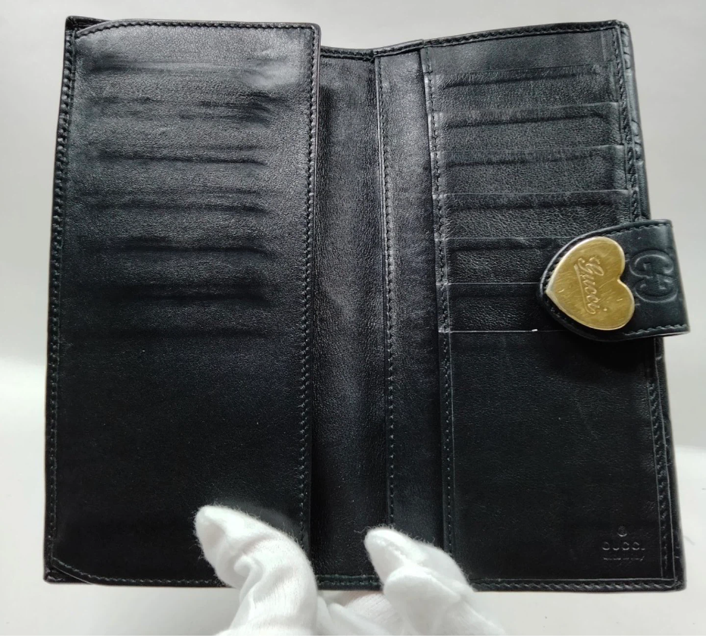 Gucci Black Leather Embossed Long Wallet - photo 4