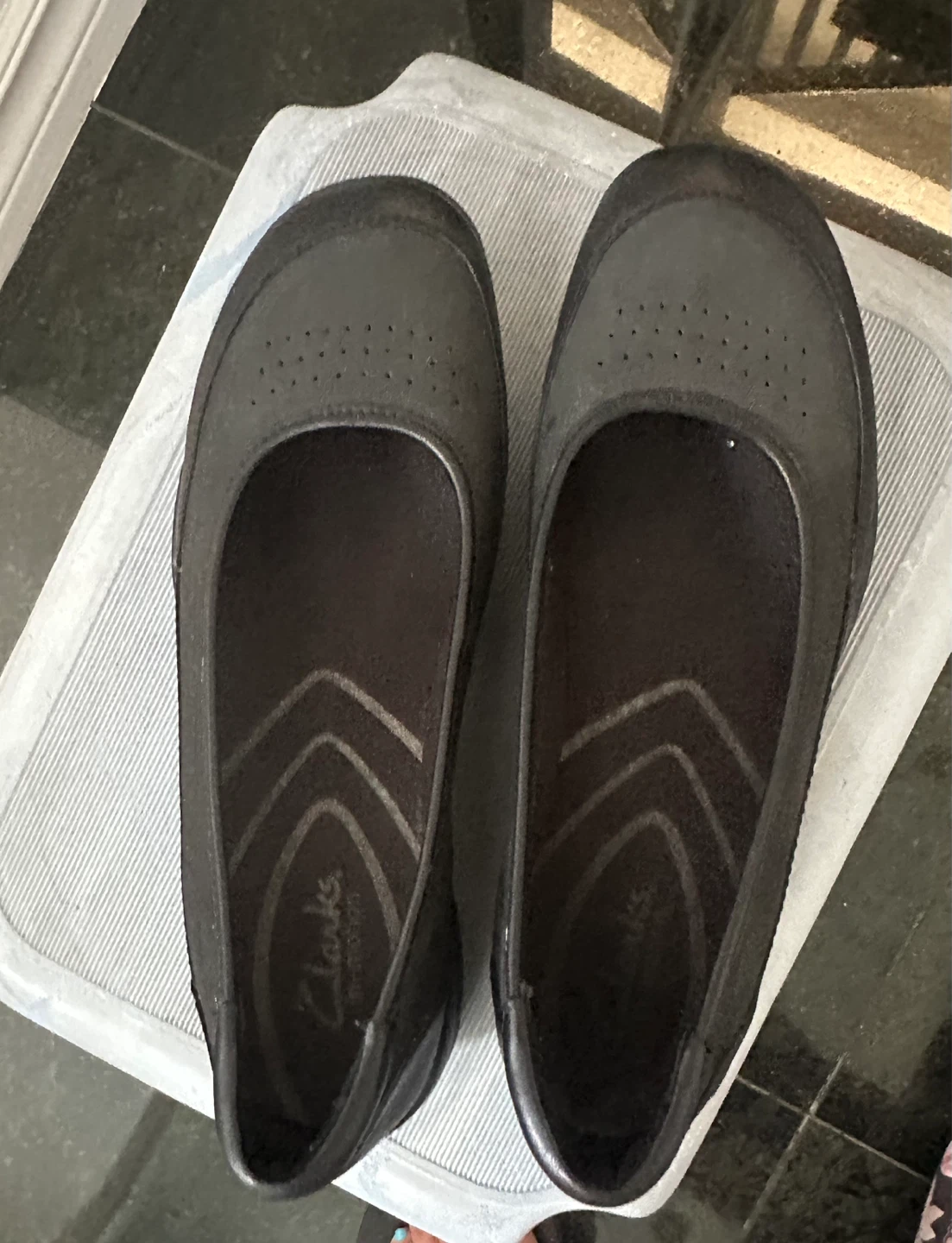 Clarks Women's Black Slip-On Shoes