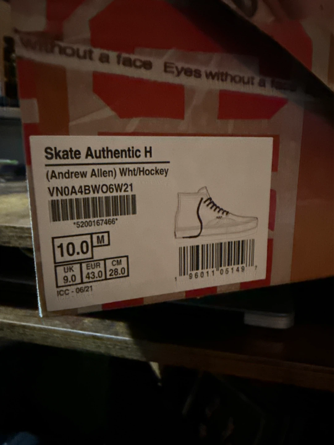BNIB Vans x HOcKEY Andrew Allen Authentic Hi US10 - photo 4