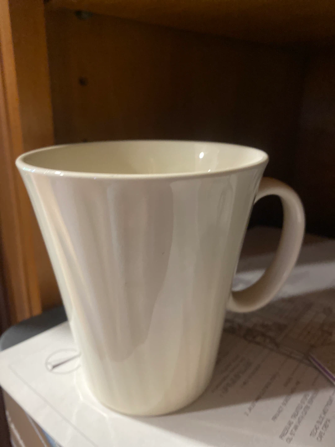 Cream coloured mug