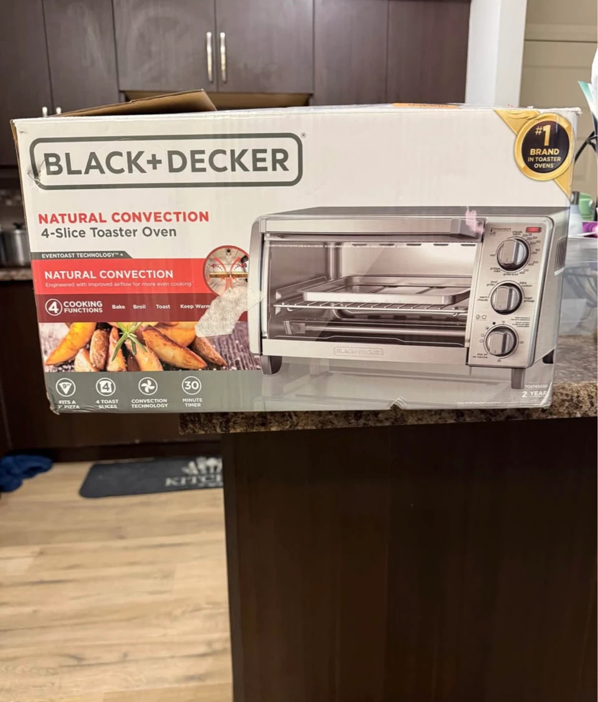 Black+Decker Natural Convection 4-Slice Toaster Oven