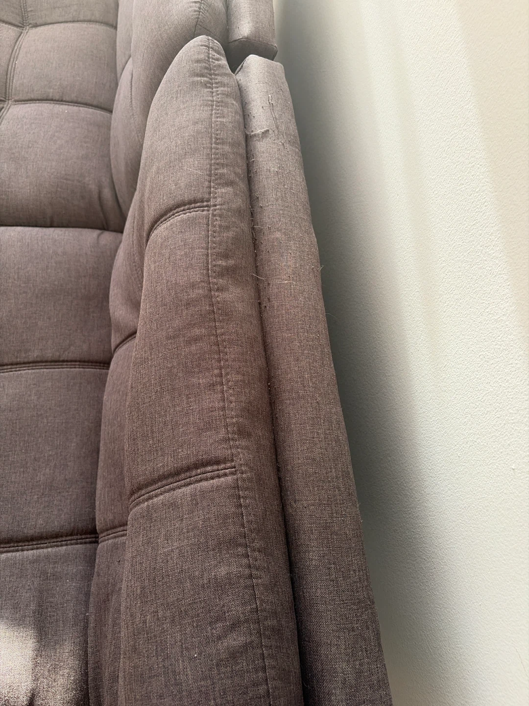 Dark Gray Tufted Futon Sofa Bed - photo 5