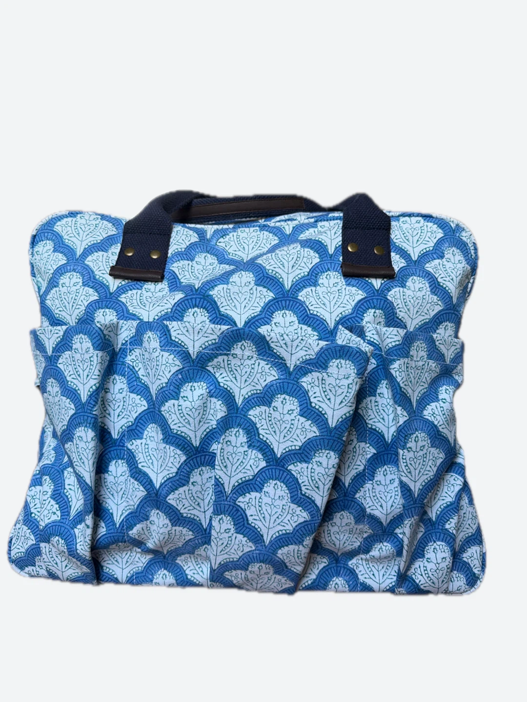 🆕 ROLLER RABBIT Blue & White Jemina Weekender - photo 2