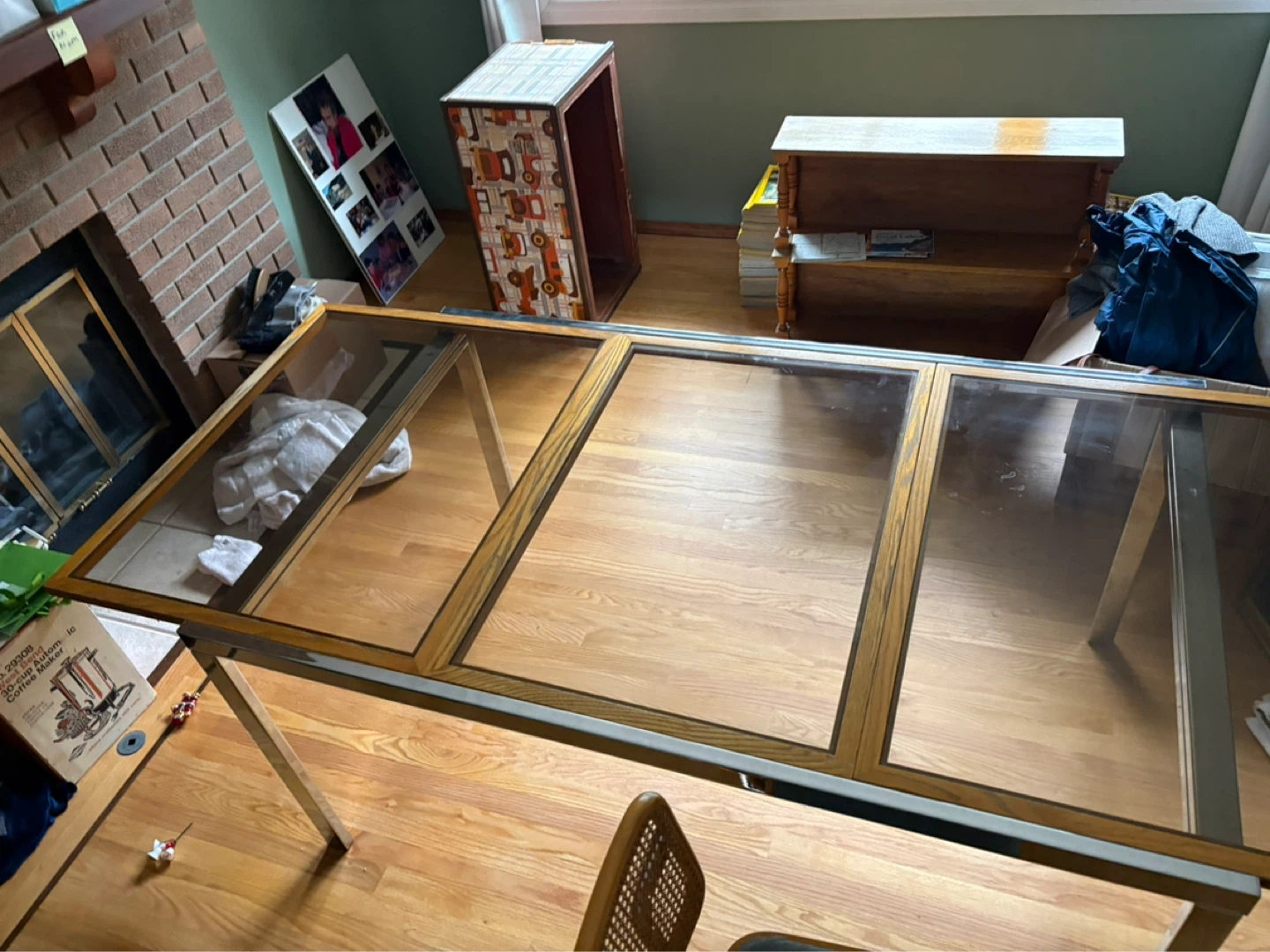 Vintage Glass Top dinning room table - photo 2