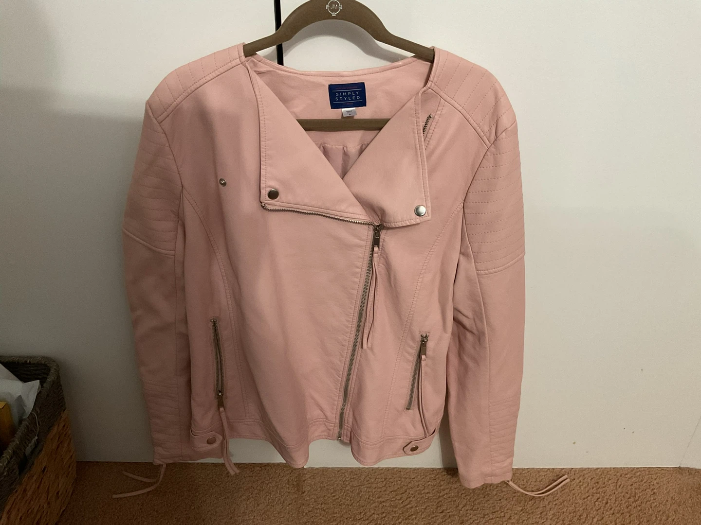 Simply Style Pink Moto Jacket - XL