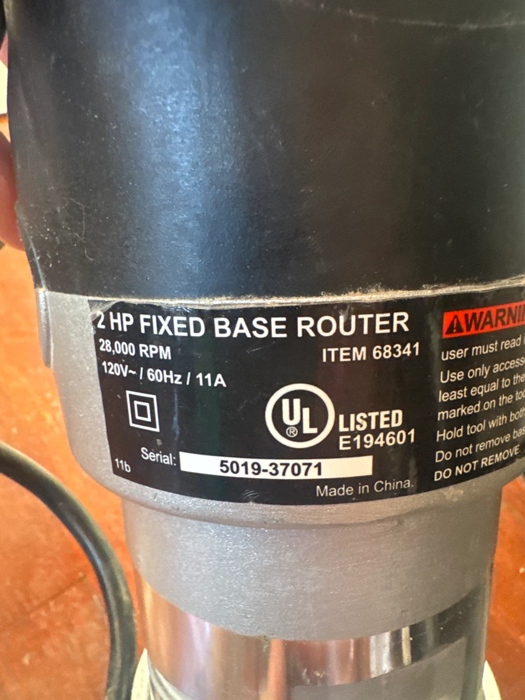 Drill Master 2 HP Fixed Base Router 28,000 RPM - photo 4