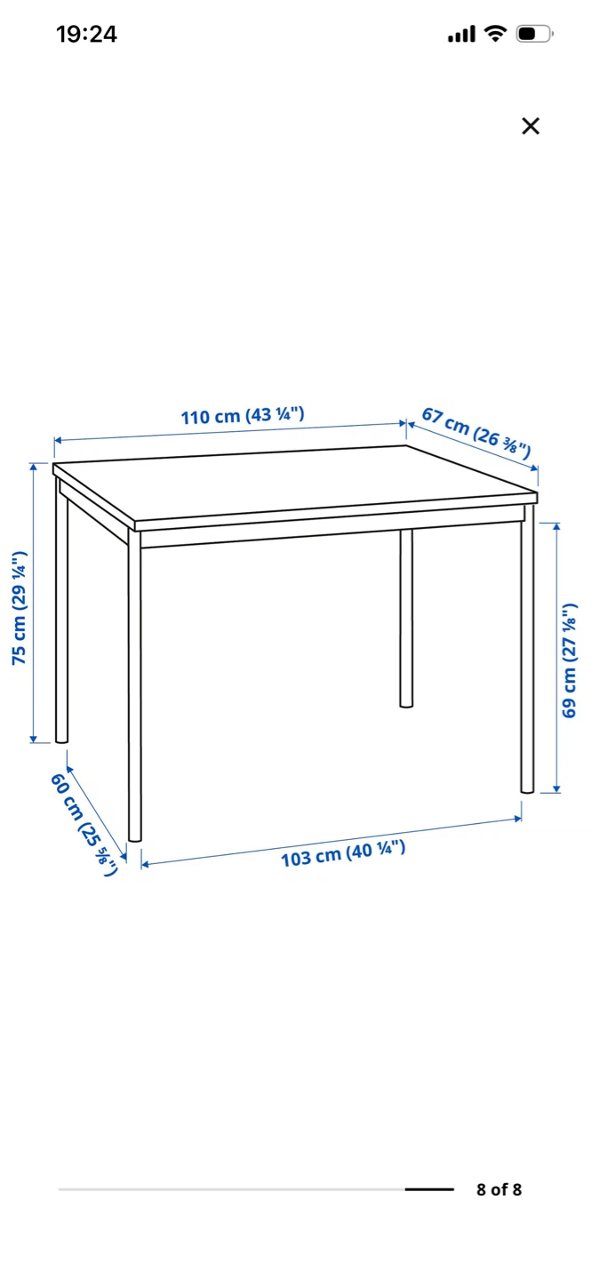 IKEA Tommaryd table: black, seats 4, one chipped corner - photo 5