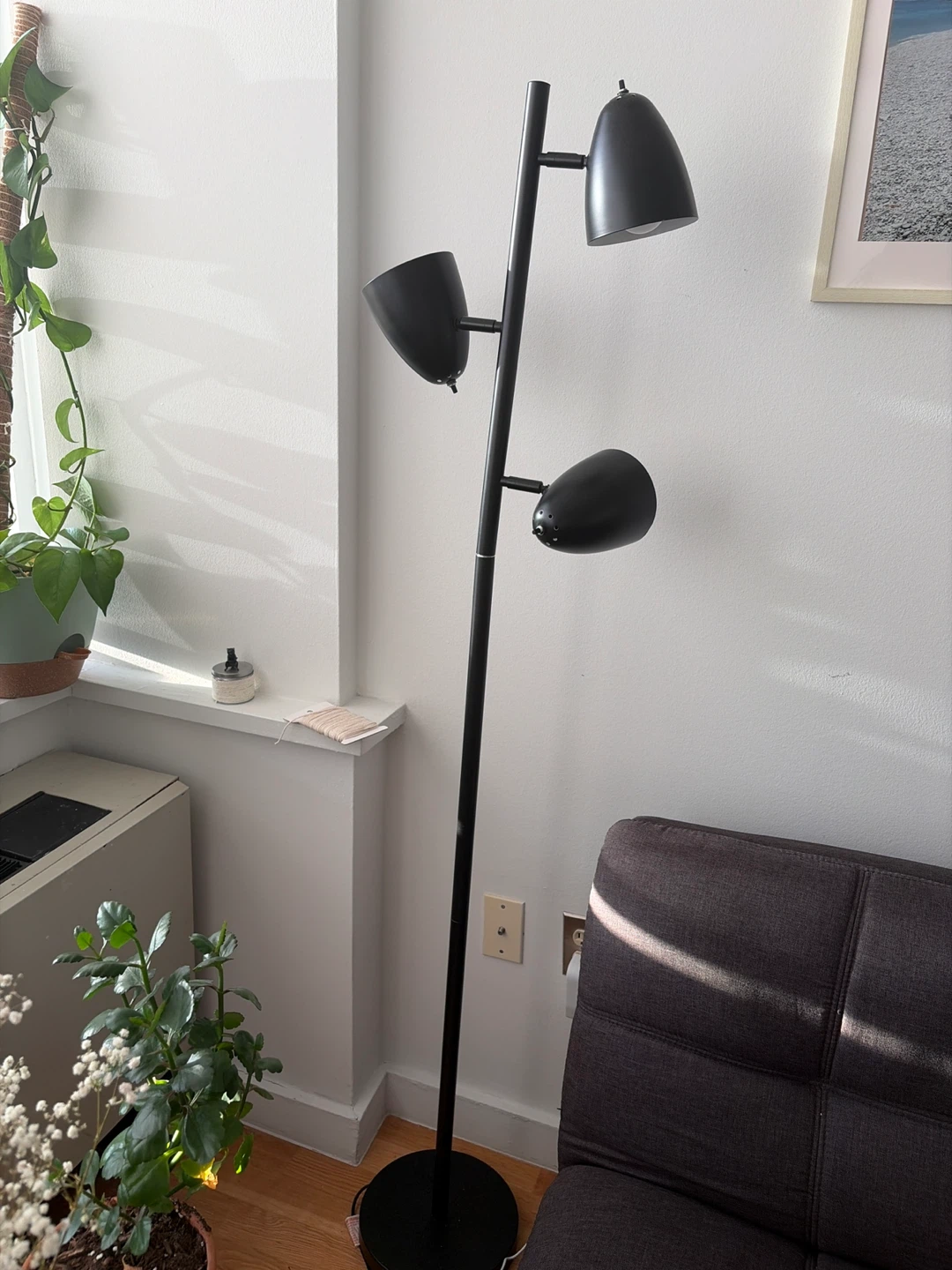 Black 3-Head Floor Lamp