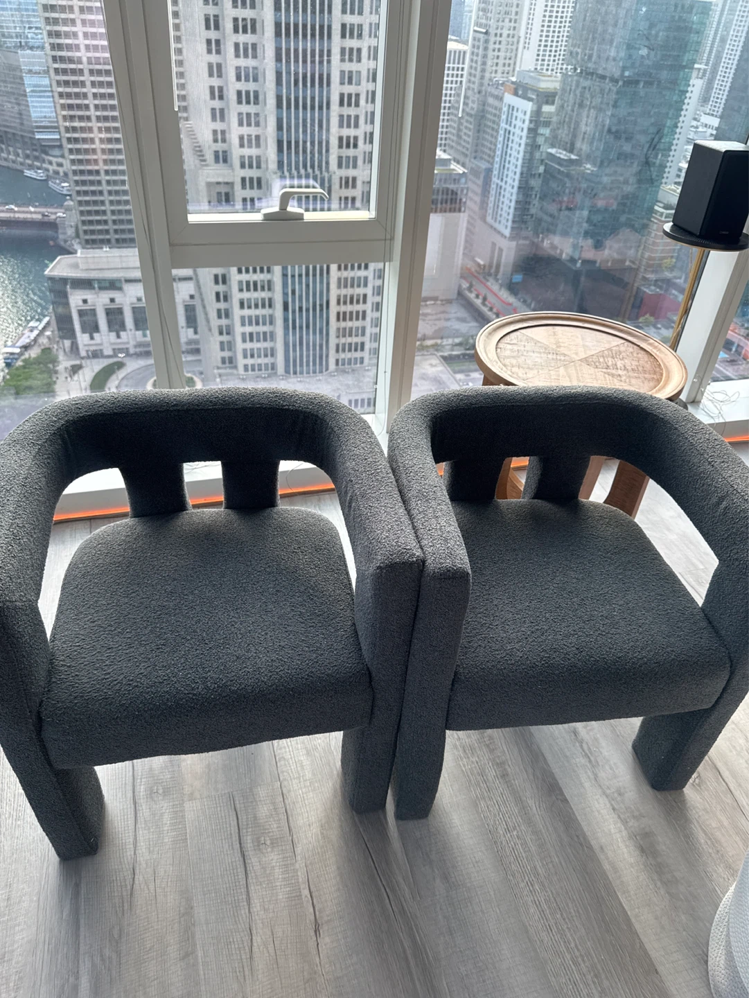 Charcoal Boucle Accent Chair - photo 2