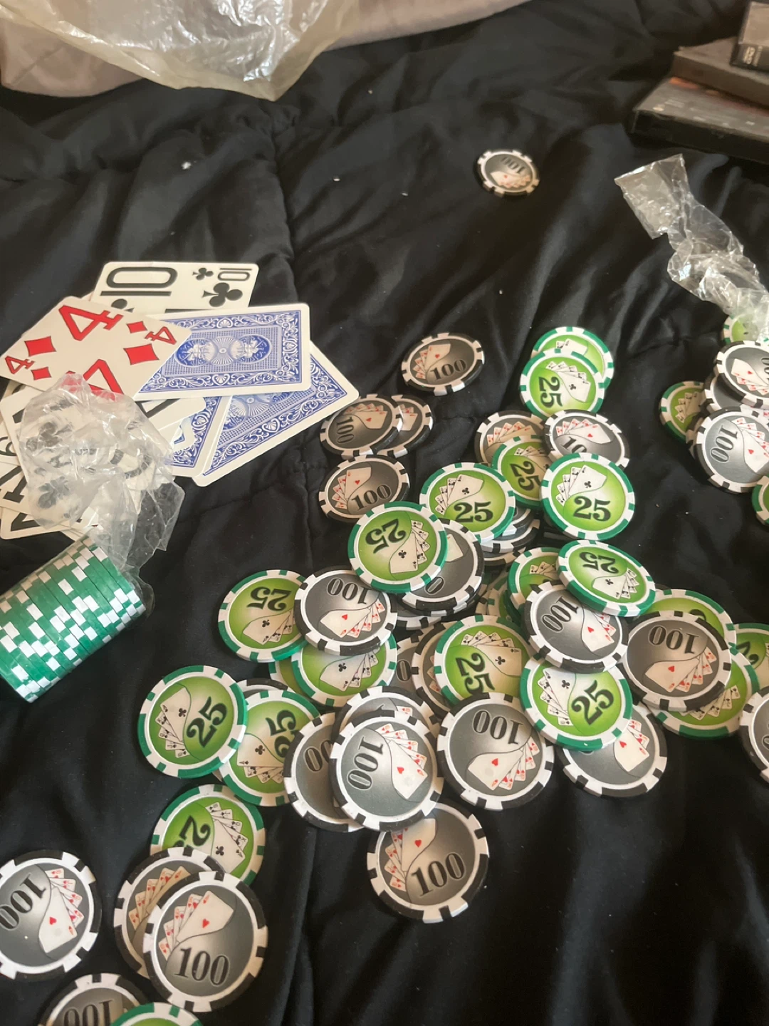 Poker Chips and Playing Cards Set