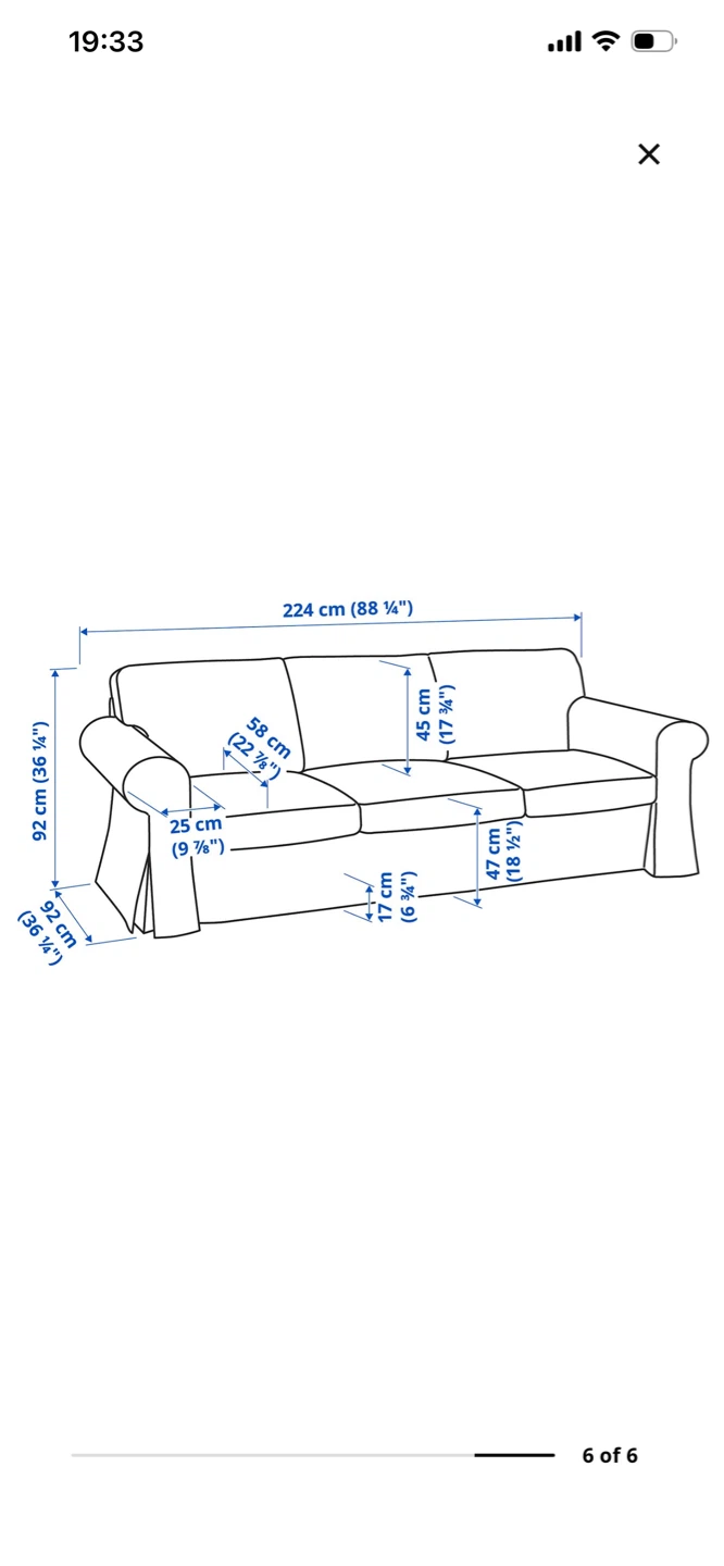 IKEA Uppland 3-seat sofa: dark grey, warranty transferable - photo 2